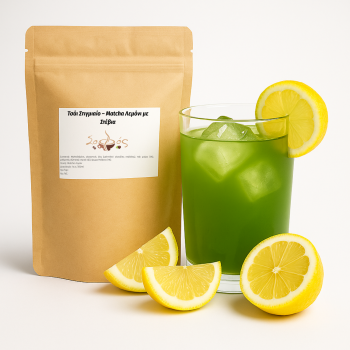 Ice Tea Matcha Λεμόνι Με Στέβια